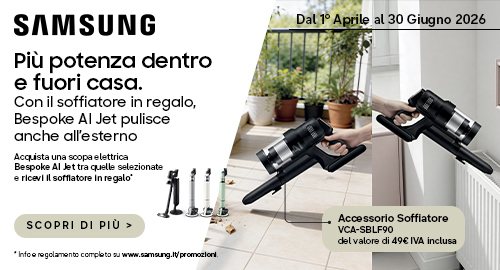 Soffiatore in regalo con Bespoke AI Jet